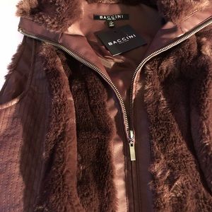 Baccini Faux Fur/Leather Vest